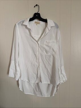 cloth & stone White Button-Up Shirt